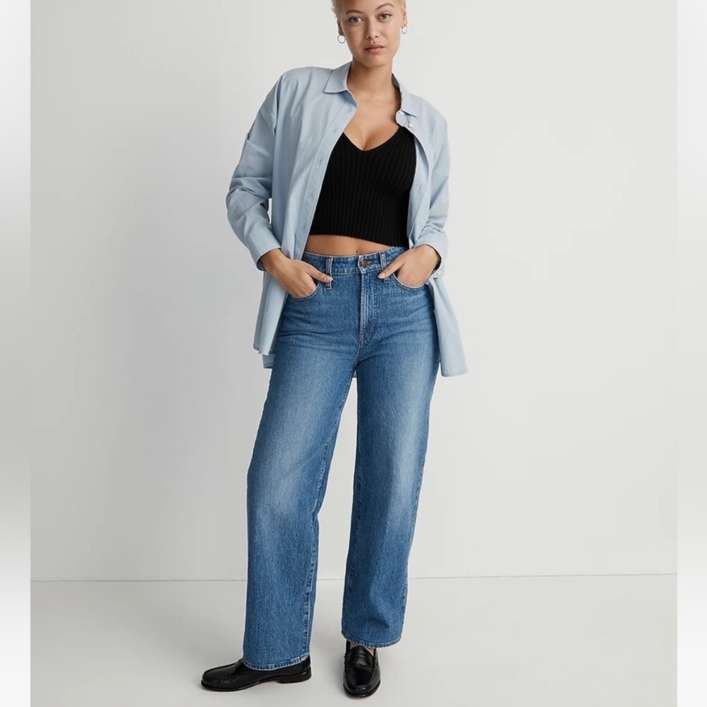 NWT Madewell The Curvy Perfect Vintage Wide-Leg Crop Jean